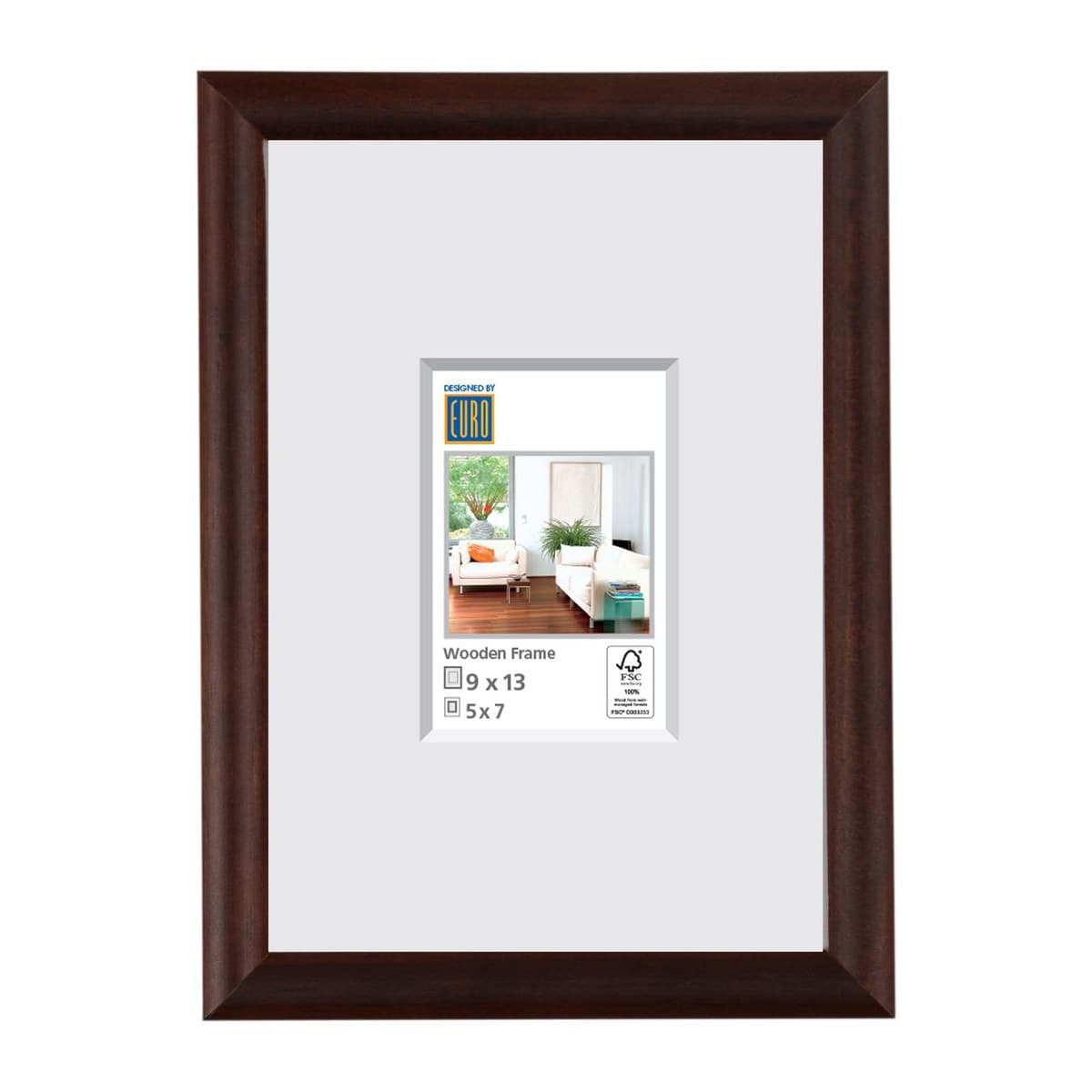 Holzrahmen L3 09x13 mahagoni FSC
