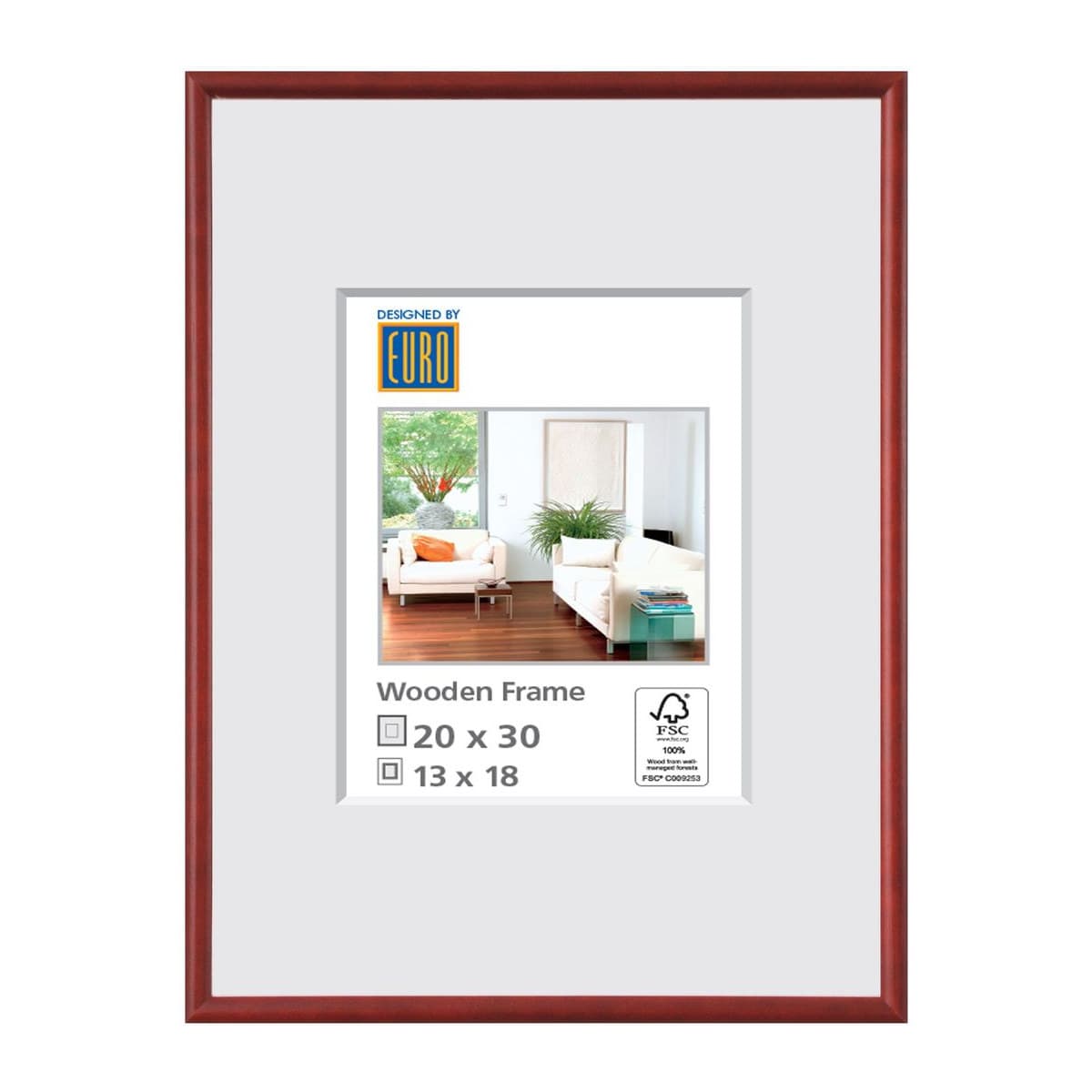 Holzrahmen L3 20x30 rot FSC