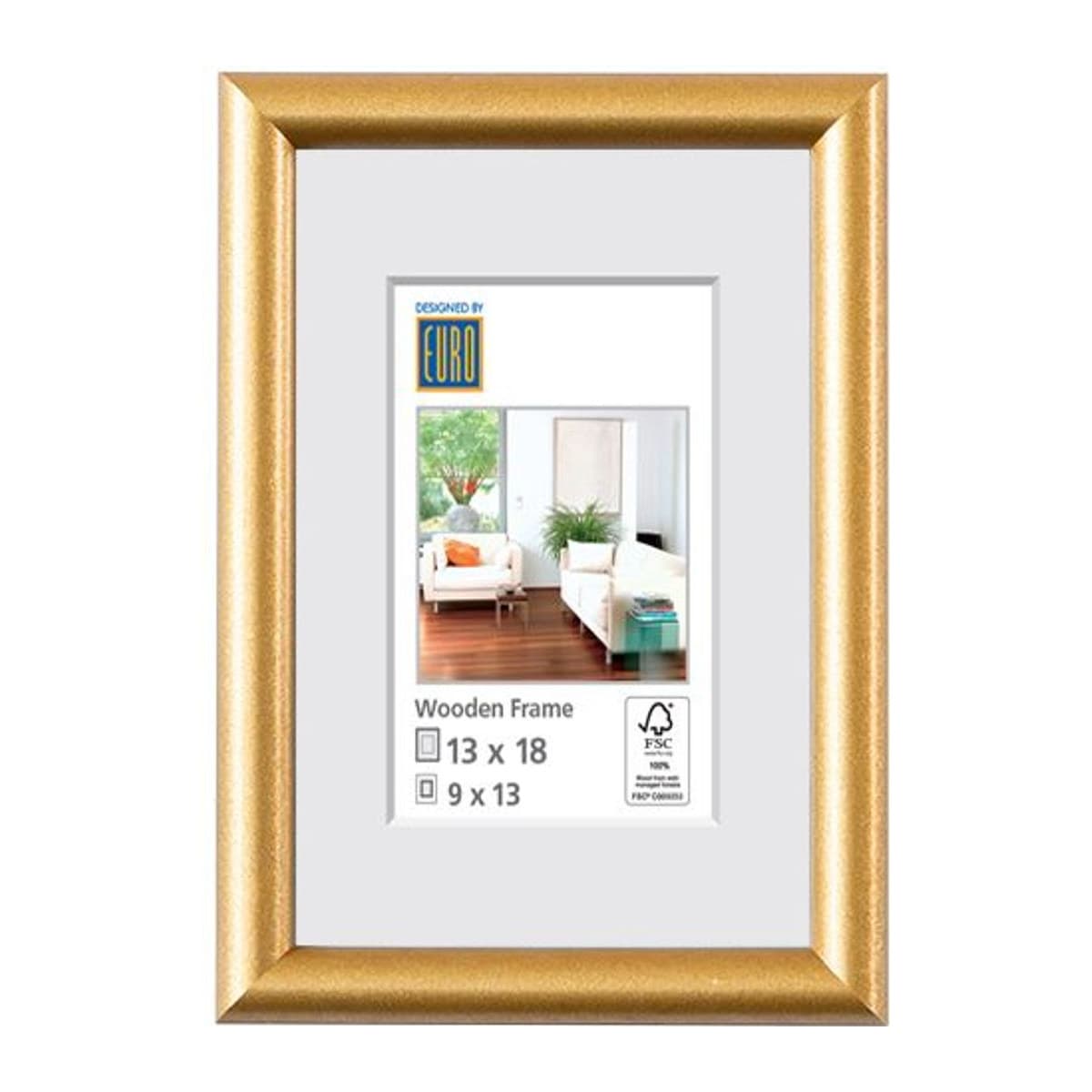 Holzrahmen L9050 13x18 gold / FSC