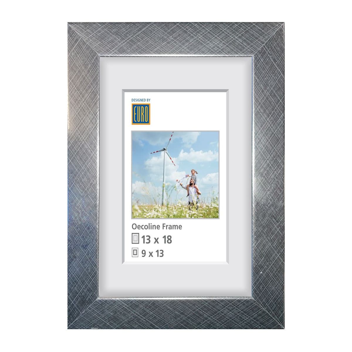Holzrahmen Oecoline 13x18 silber FSC