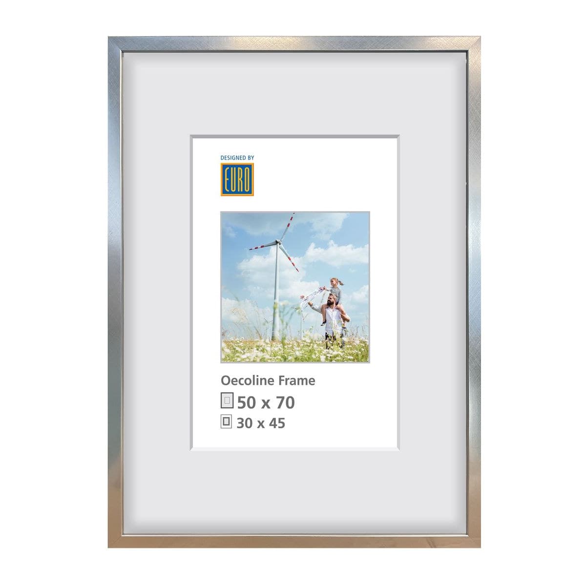 Holzrahmen Oecoline 50x70 silber FSC