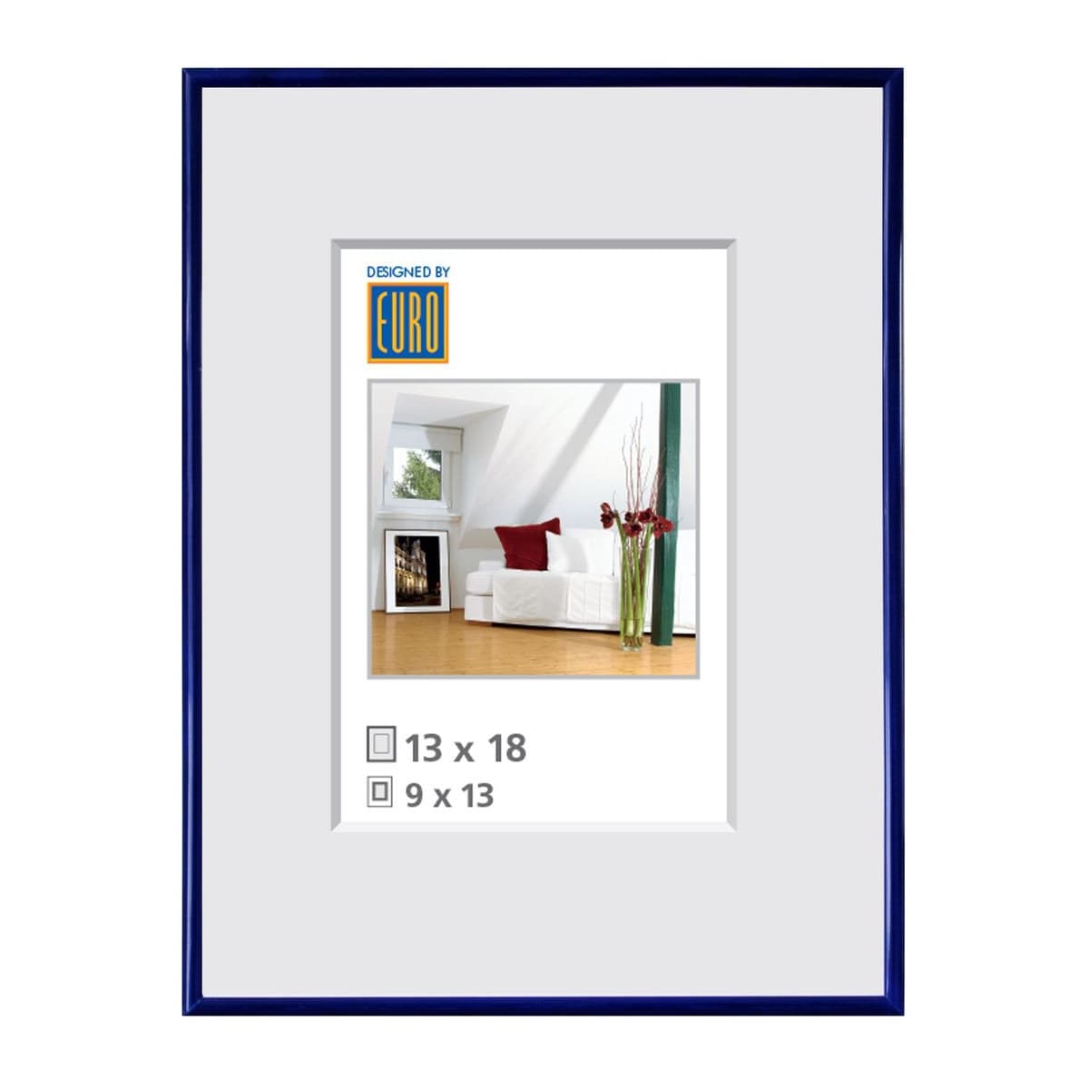 Kunststoffrahmen L1 13x18 blau
