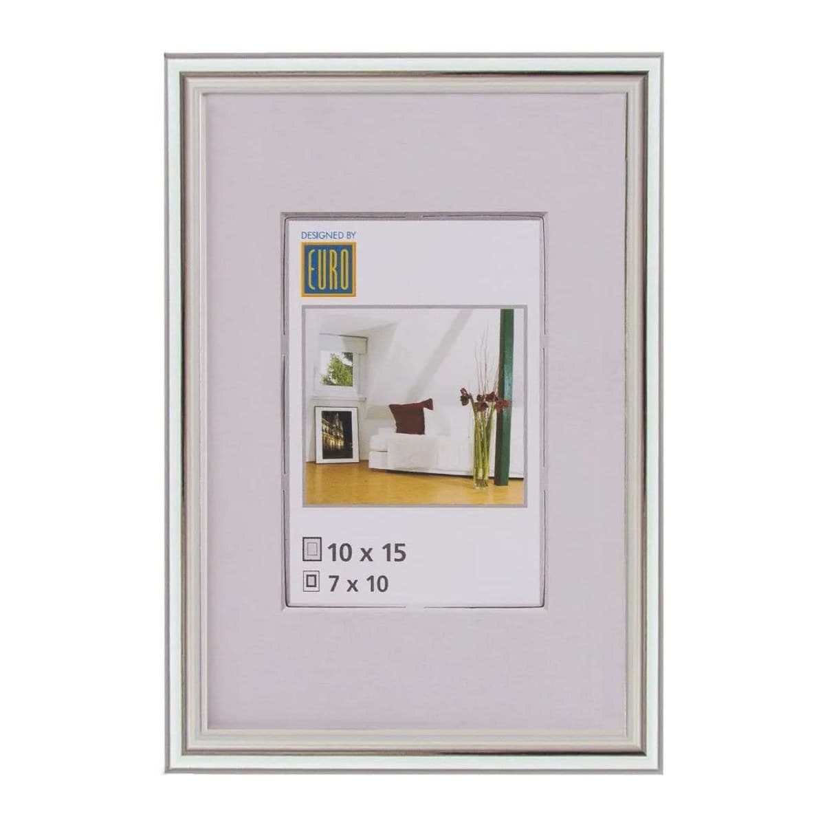 Kunststoffrahmen L1 10x15 platin