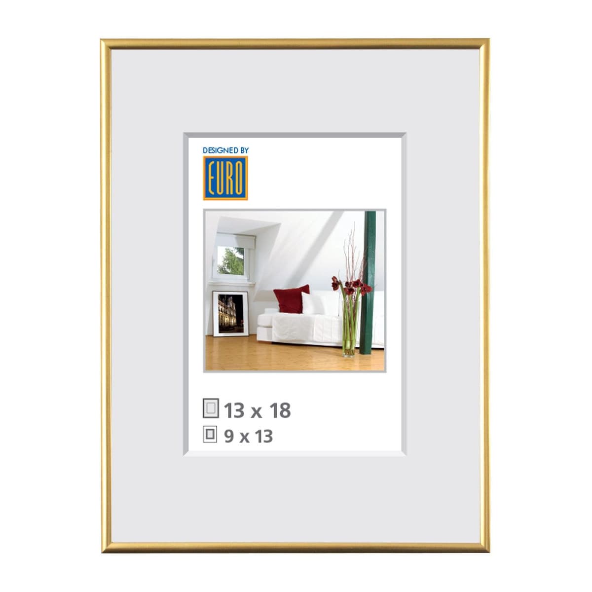 Kunststoffrahmen L1 13x18 gold