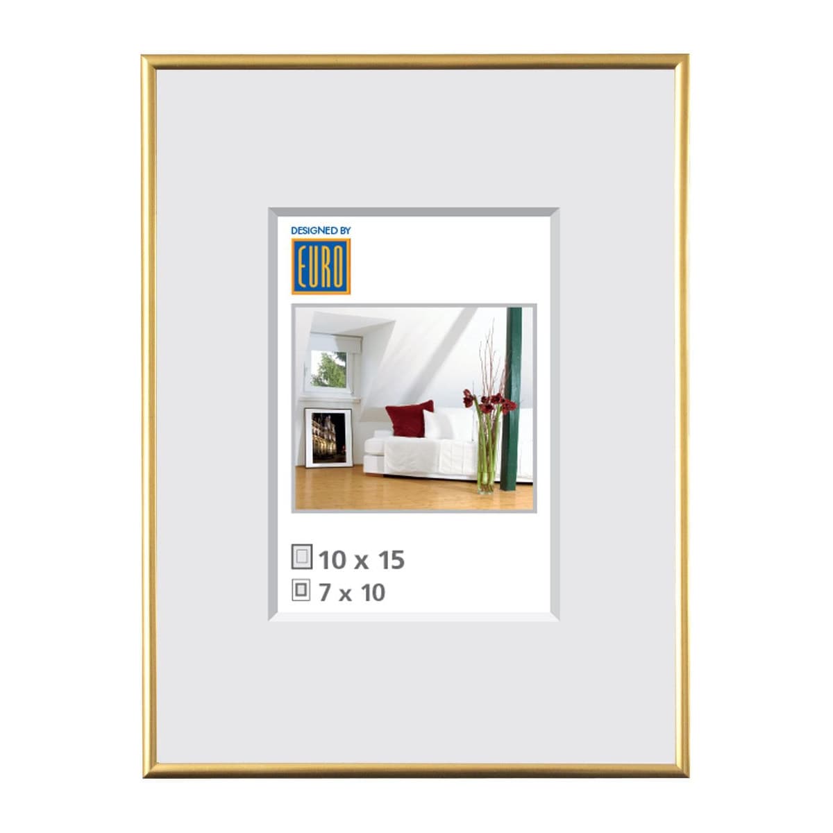 Kunststoffrahmen L1 10x15 gold