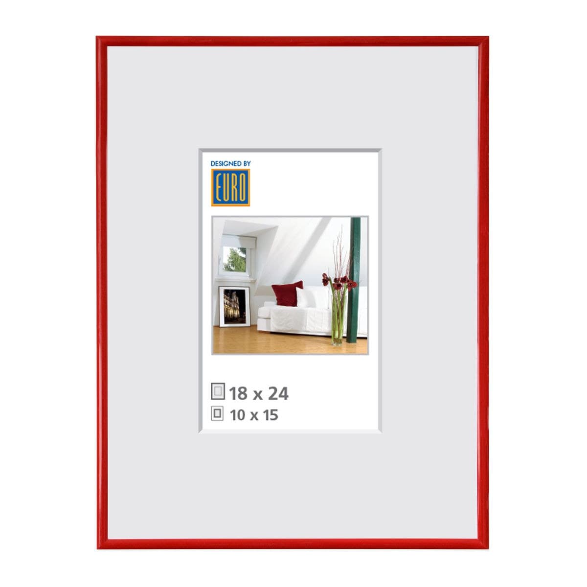 Kunststoffrahmen L1 18x24 rot