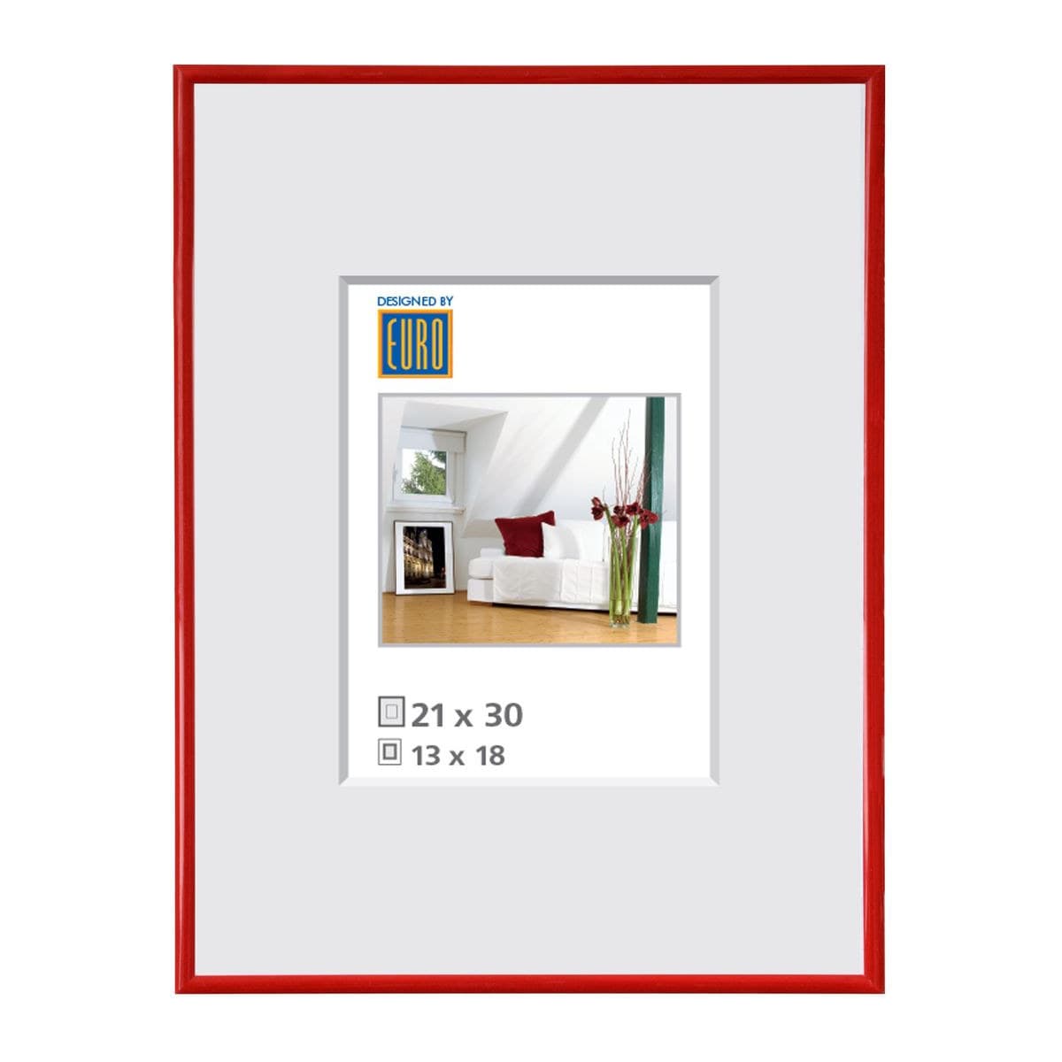 Kunststoffrahmen L1 21x30 rot