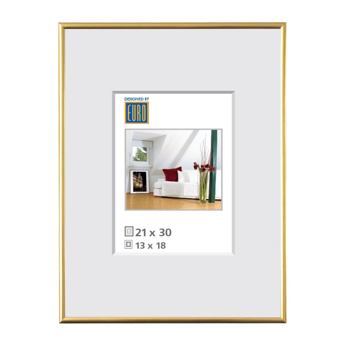 Kunststoffrahmen L1 21x30 gold