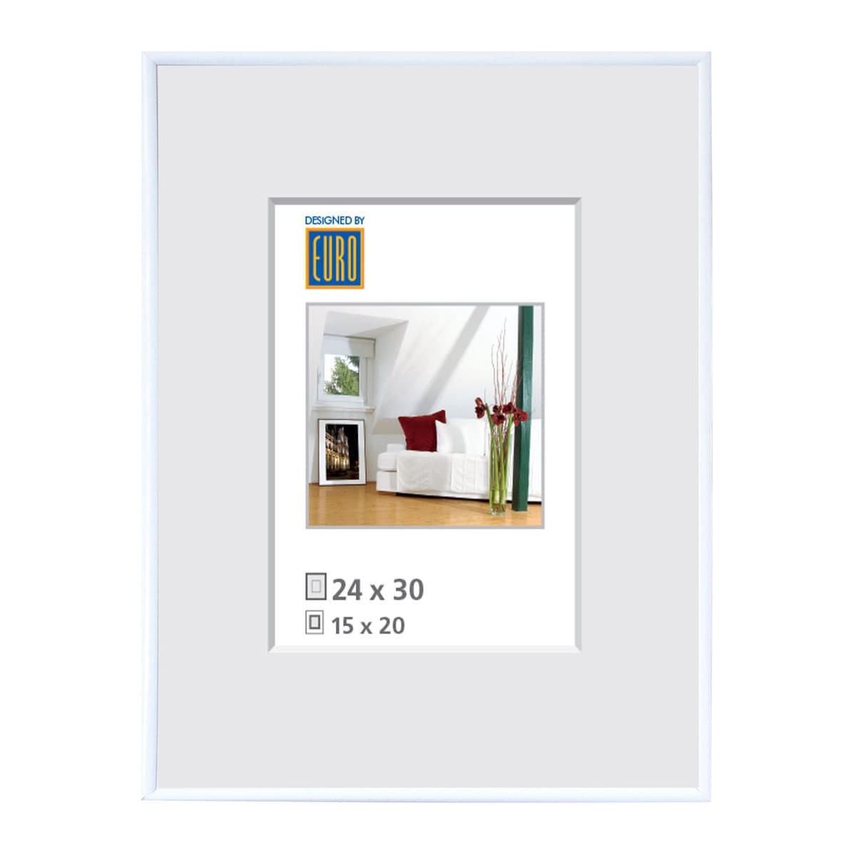 Kunststoffrahmen L1 24x30 weiss