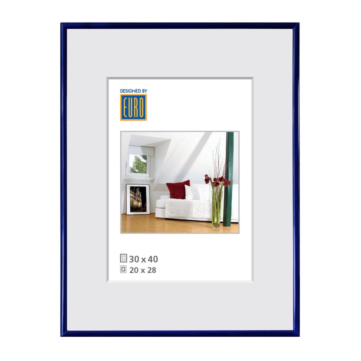 Kunststoffrahmen L1 30x40 blau