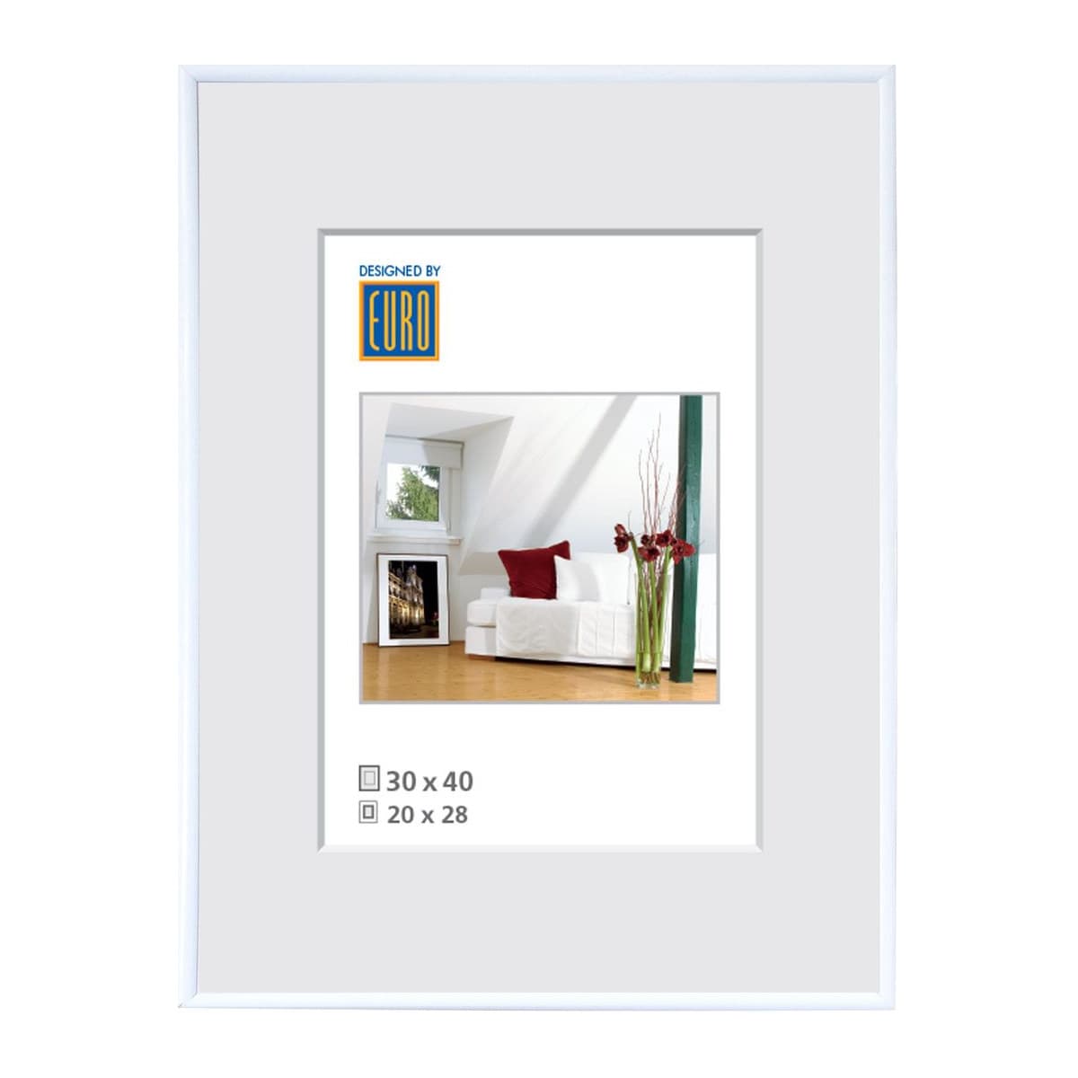 Kunststoffrahmen L1 30x40 weiss