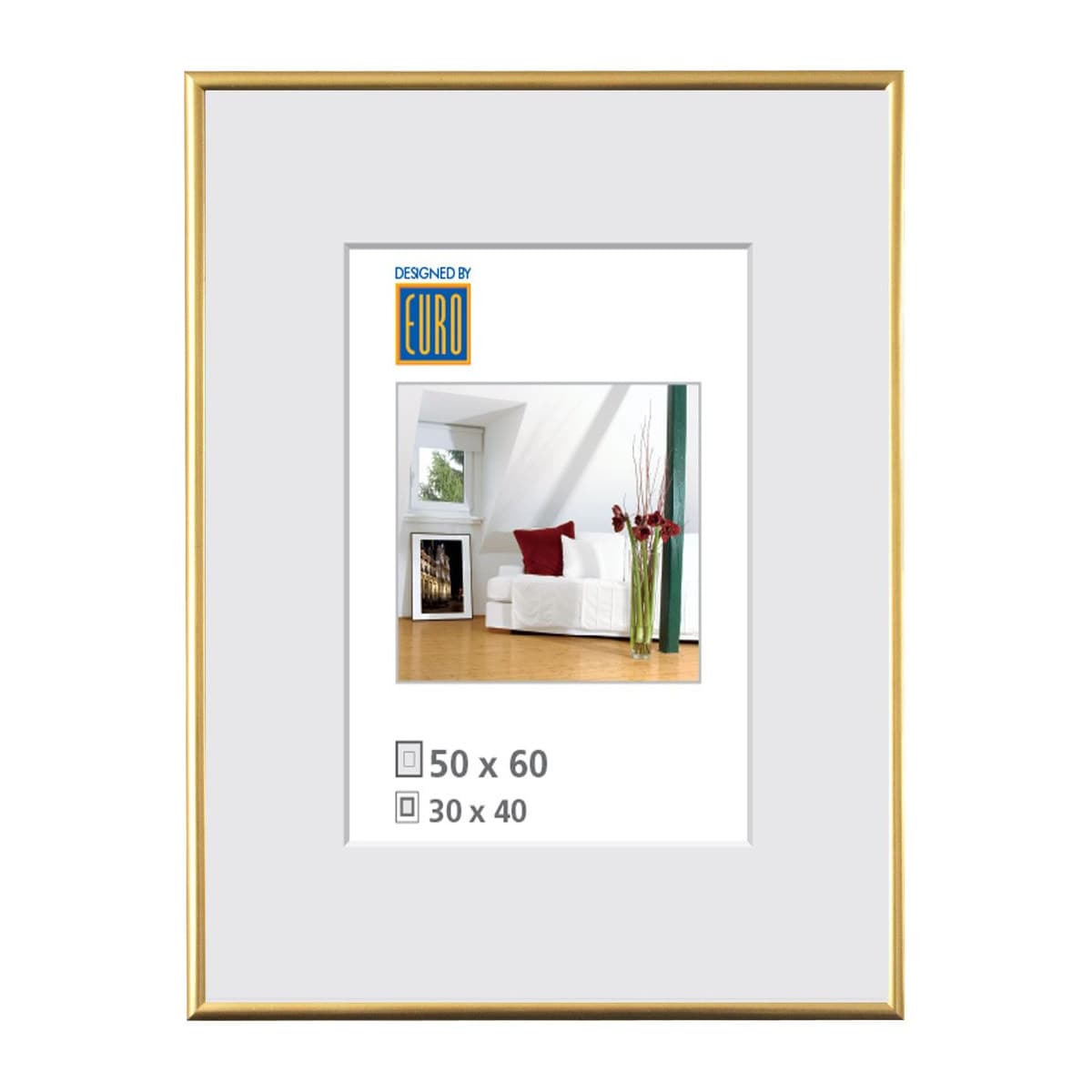 Kunststoffrahmen L1 50x60 gold